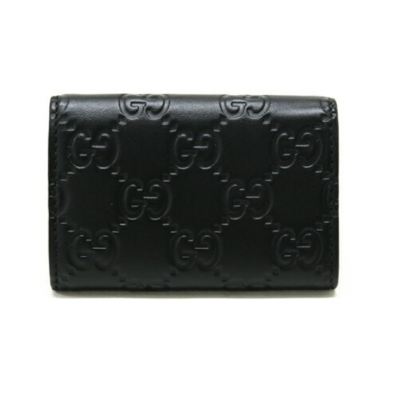 Gucci Key Case Leather Signature Ring Charm Black - Picture 3 of 10